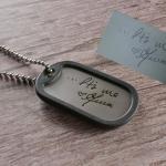Handwriting dog tag necklace FM 224-1