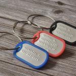 Personalized stamped luggage tags FM 239-10