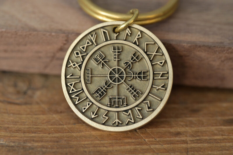 Nordic Compass Viking Compass Keychain 3