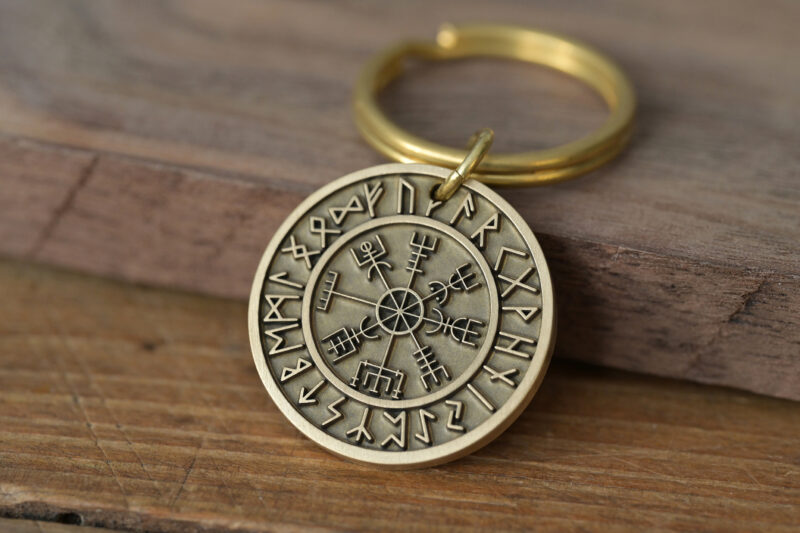 Nordic Compass Viking Compass Keychain 4