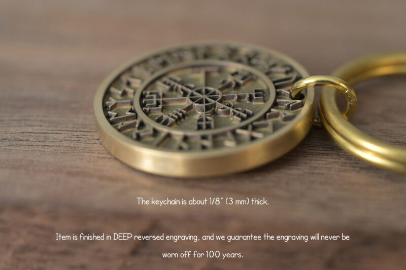 Nordic Compass Viking Compass Keychain 8